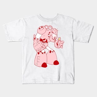 Daisy Pink Robot Kids T-Shirt